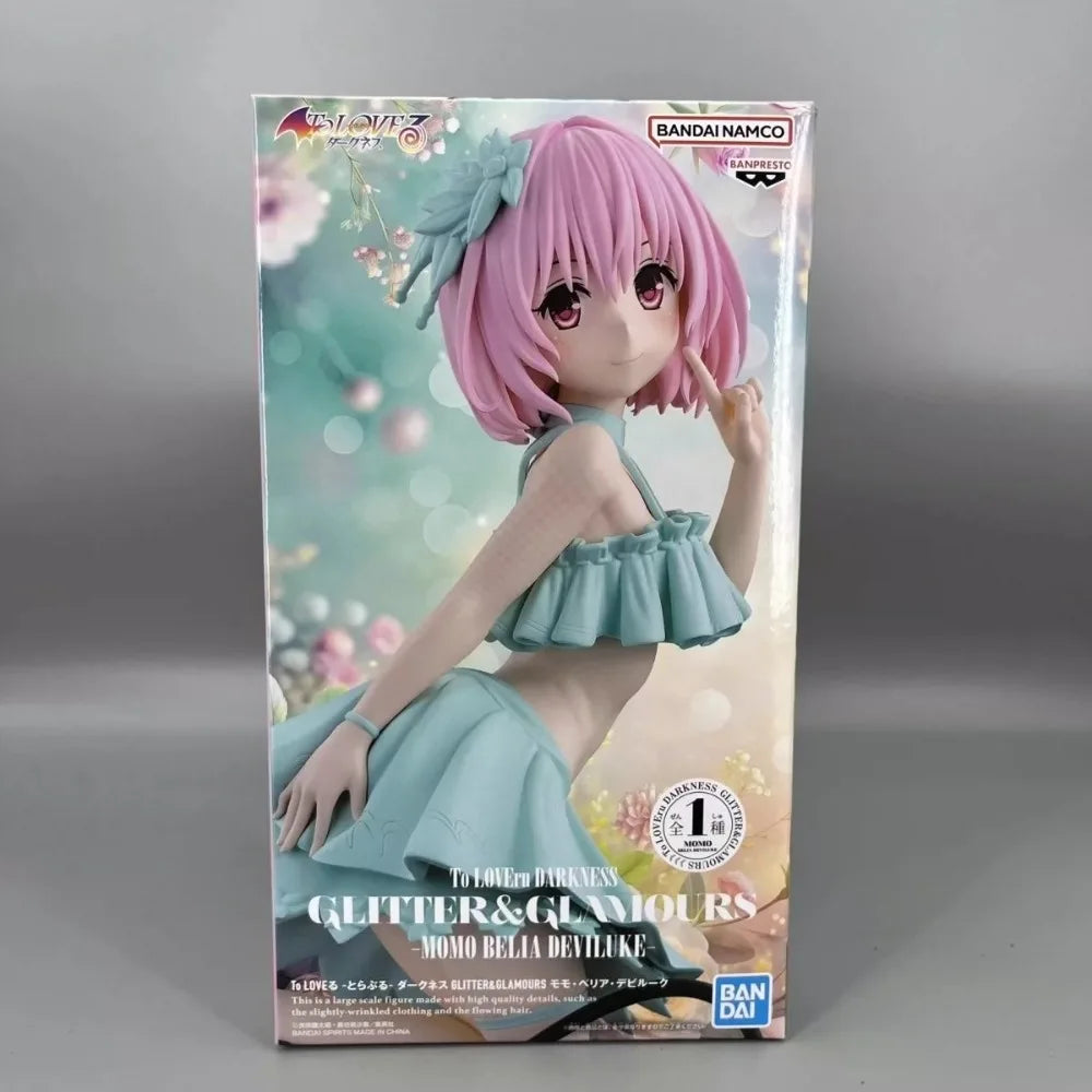 In Stock Bandai Original Genuine Banpresto Anime To Love-Ru Darkness Glitter&Glamours Momo Belia Deviluke 22cm Model Toy Figures