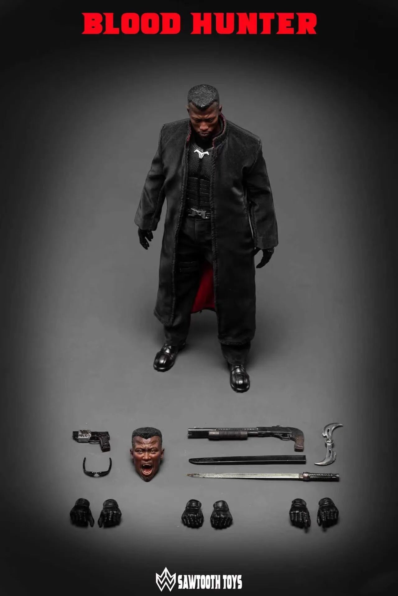 Original 1/12 SAWTOOTH TOYS Action Figure Model BLOOD HUNTER Soldier Double-Headed Carving Scale Collection Gift Toys