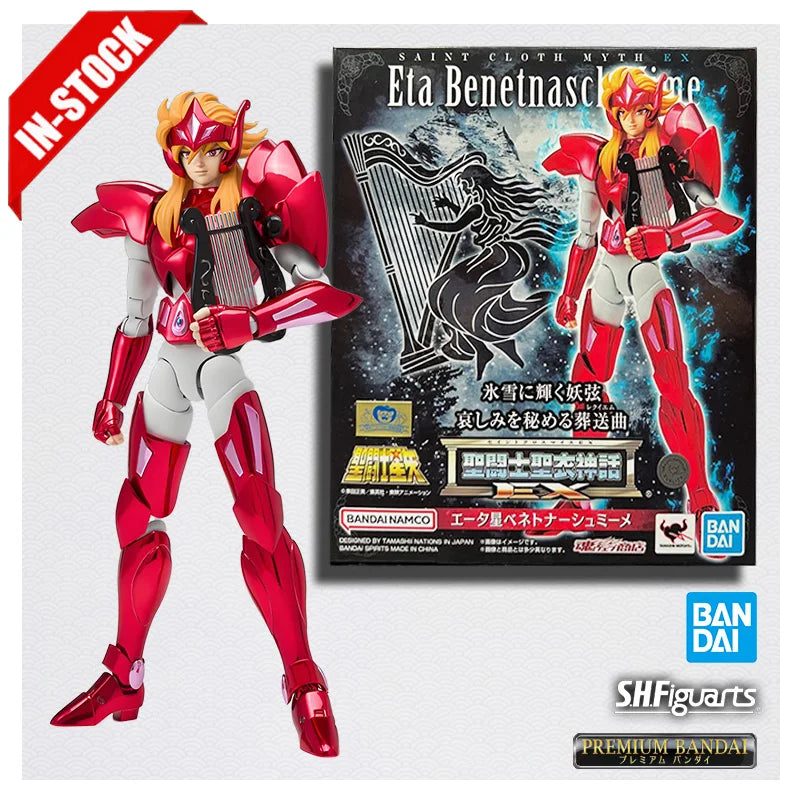 Original Genuine Model BANDAI SHF Saint Seiya Saint Cloth Myth Ex Eta Star Benetnasch Mime Character Model Toy Gift Collection