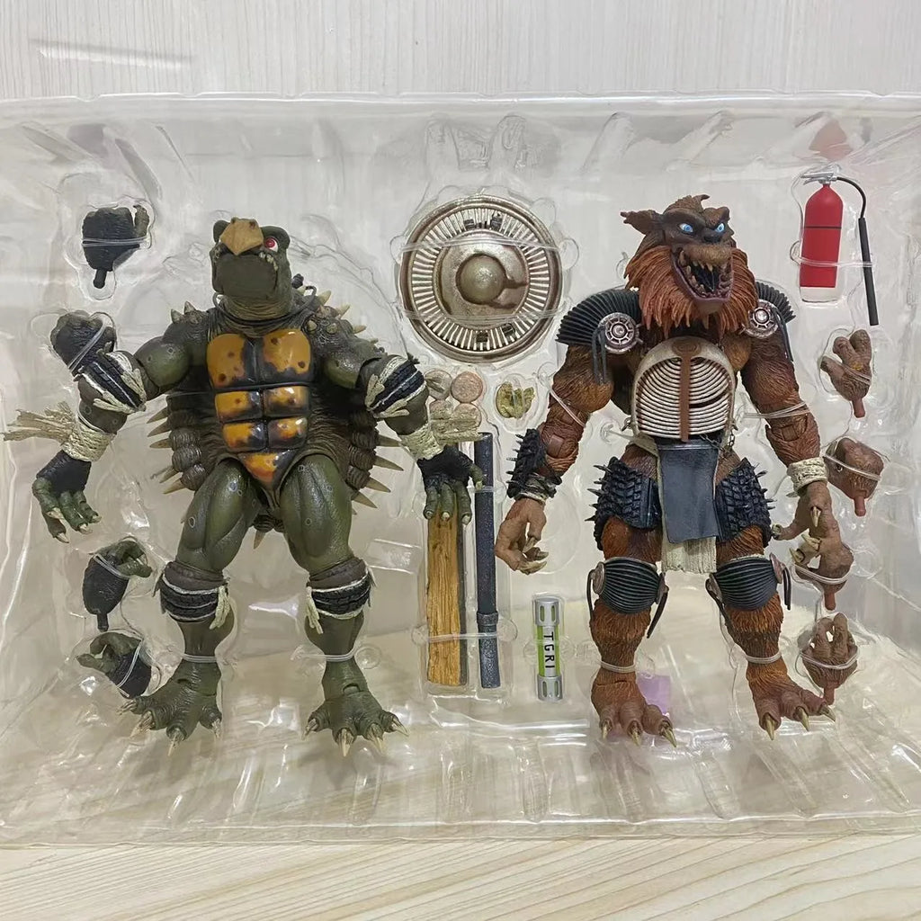 NECA 54127 Toys Teenage Mutant Ninja Turtles The Secret Of The Ooze Tokka & Rahzar 2 Pack 18 cm Action Figure Original Doll TMNT