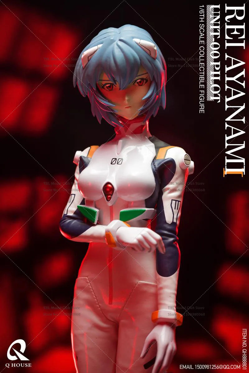 In Stock QHOUSE 1/6 Scale Collectible Japanese Anime EVA Ayanami Rei 12Inch Female Solider Action Figure Model Toys for Fans Gif