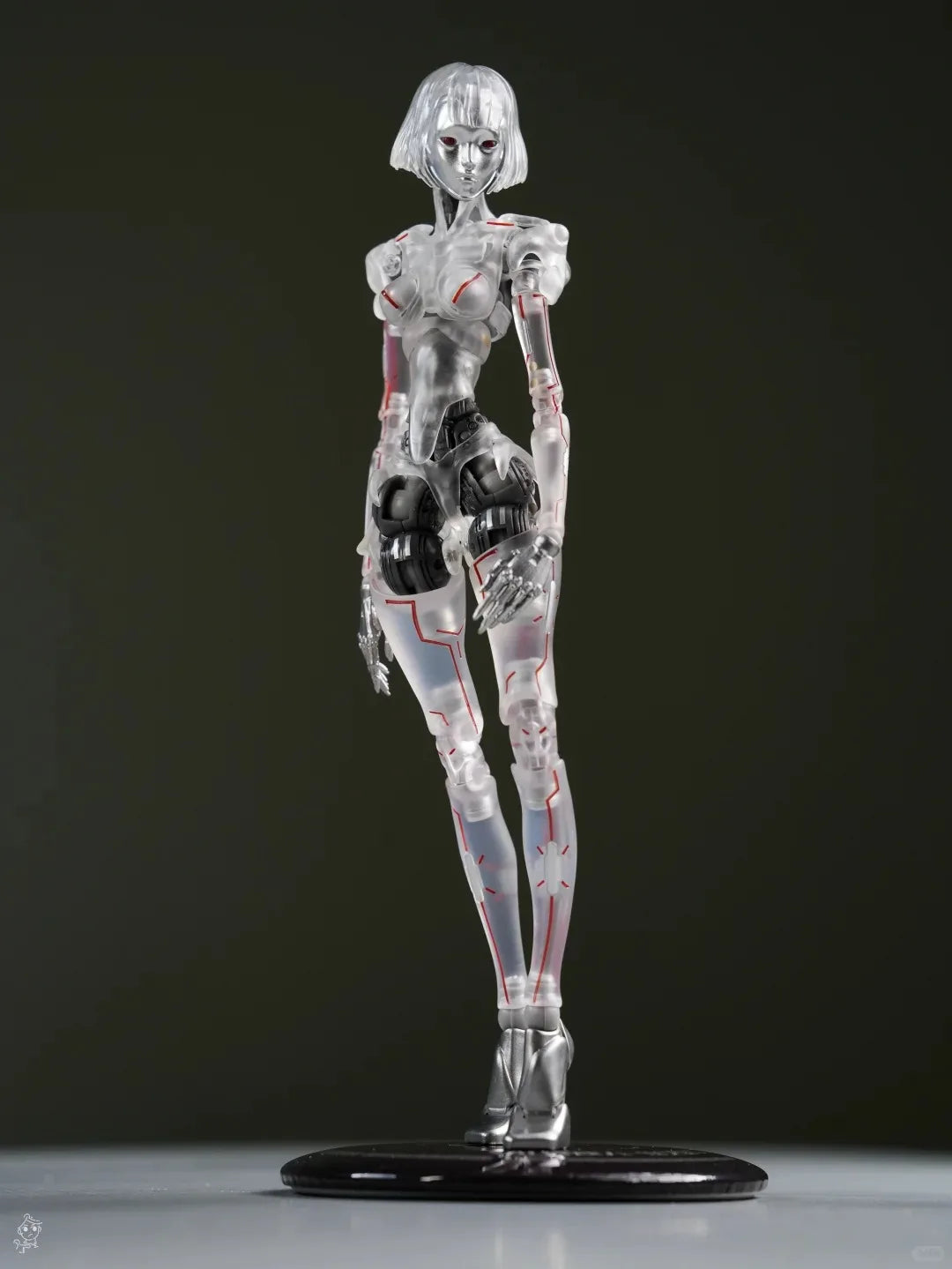 Guke 1/12 Scale Women Soldier Robot Agent C1 Action Figure Model Transparent Skeleton Full Set 6-Inches Collection Toy