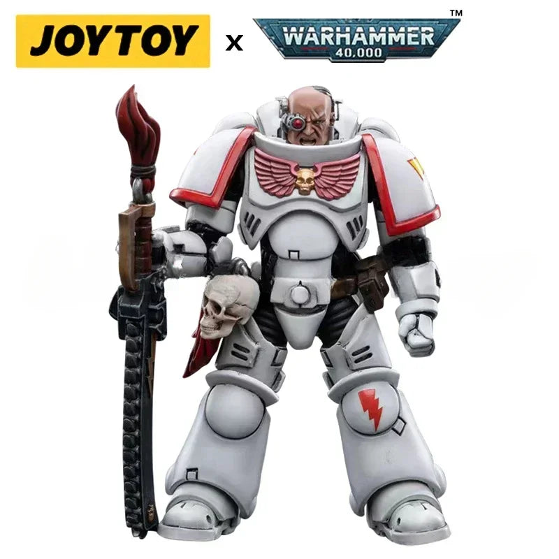 In Stock JOYTOY 1/18 Action Figure 40K White Scars Intercessors and Bike Anime Collection Military Model Toy