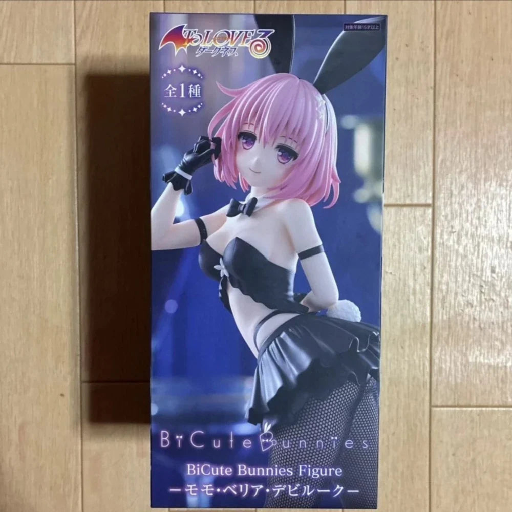 In Stock FuRyu Original Genuine To LOVEru Darkness Momo Belia Deviluke BiCute Bunnies 27cm Anime Girl Model Toy Figures Gift