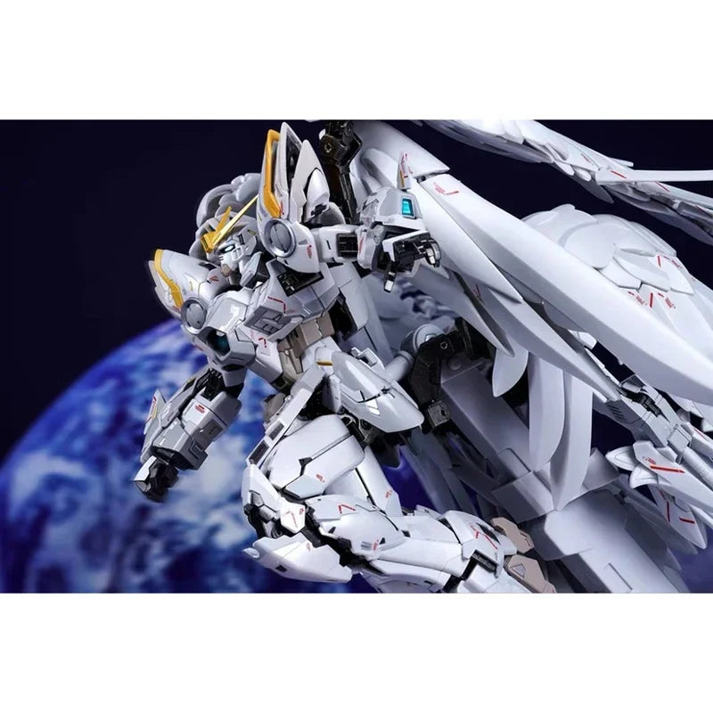 In Stock MC MODEL 1/100 Fix XXXG-00YSW Wing Snow White Prelude Alloy Action Figure  Boy Toy Mecha Model Gift Assembly Kit