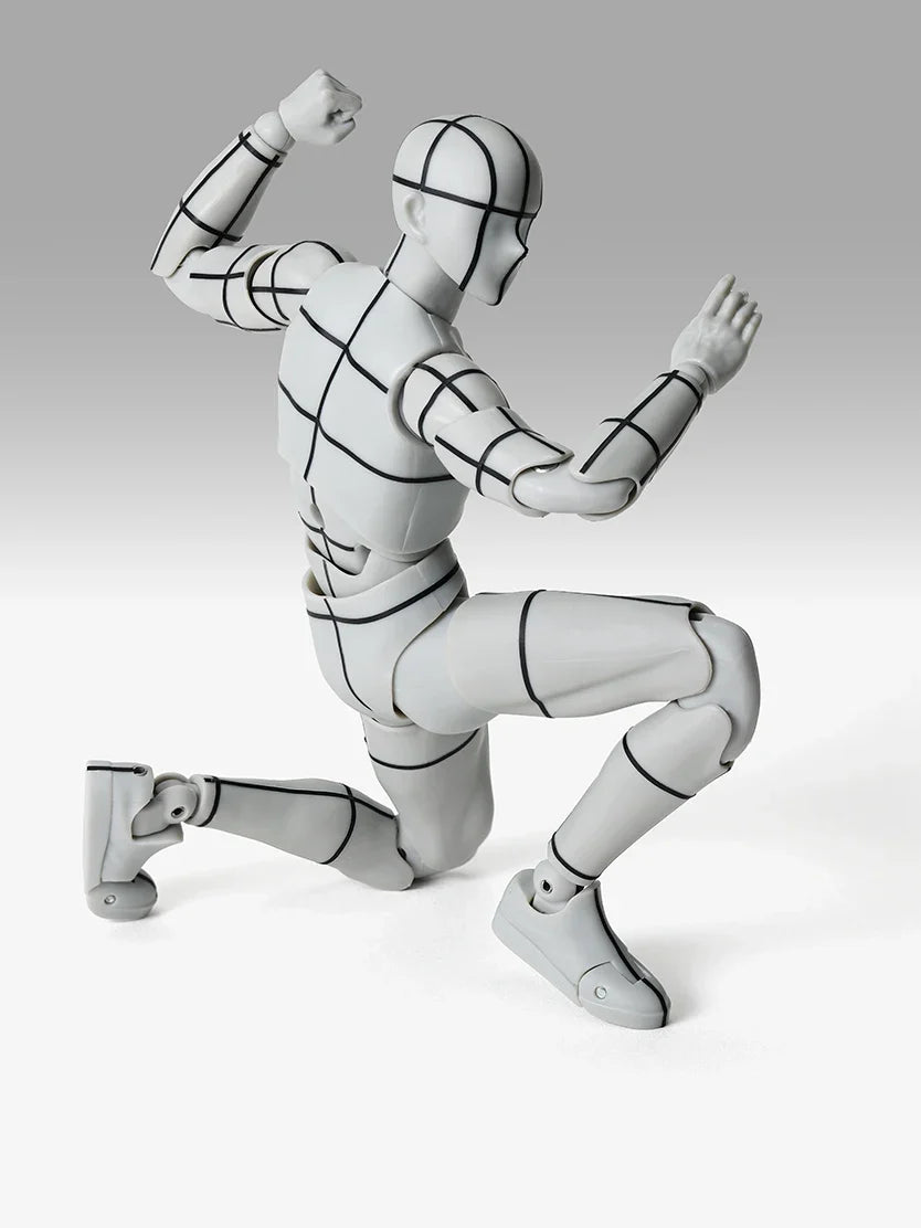 Bandai SHFiguarts B0DY-KUN Wireframe Gray Color Ver Sketch Draw Action Figure Artist Art Painting Drawing Mannequins Movable