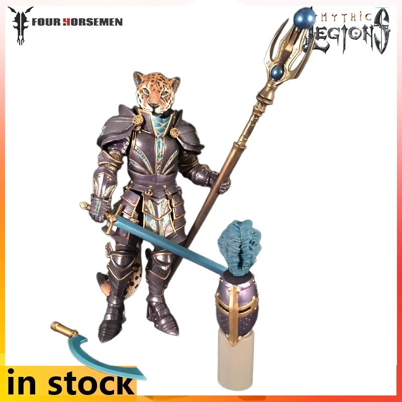 Four Horsemen Studios Echte Mythic Legions Serie Leopard-Magier Sammlerstücke der beweglichen Fertigproduktmodelle