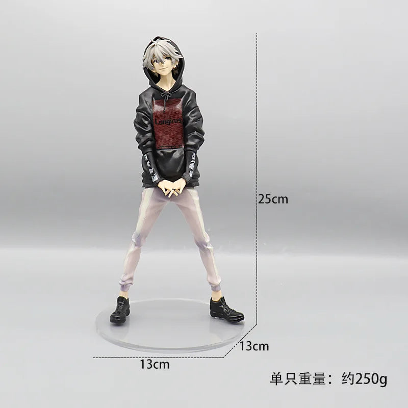 Bandai 25CM New Anime EVA Nagisa Kaworu Ikari Shinji Figure PVC Model Toys Doll Collect Ornaments Gifts