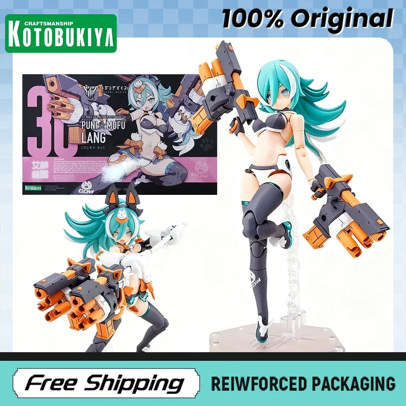 In Stock Kotobukiya KP788 Megami Device Puni Mofu Lang Mobile Suit Girl Action Figure Assembly Model Original Toys Gifts
