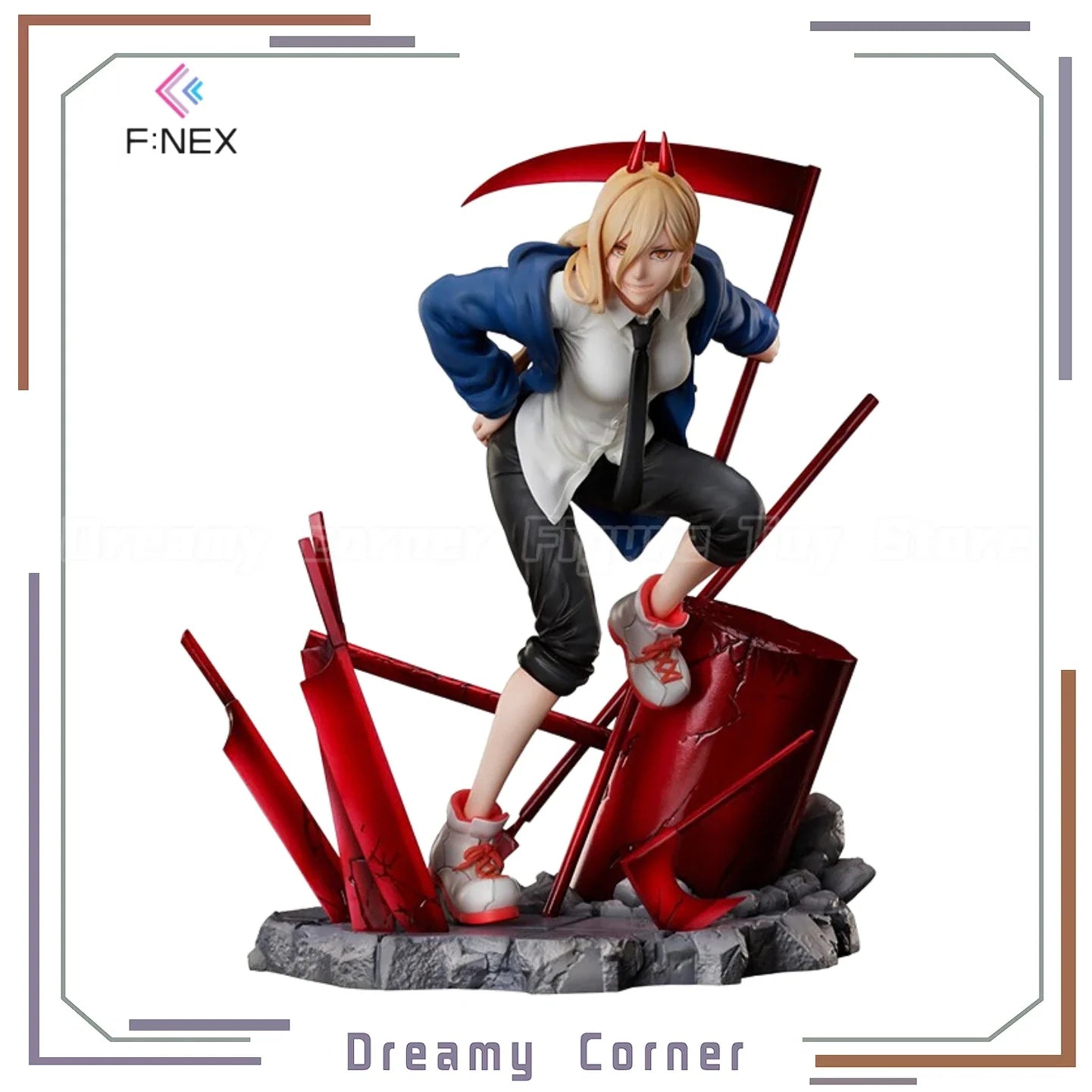 【In Stock】Original F:NEX MAPPA CHAINSAW MAN POWER 1/7 Scale Figure Model Collection Toy