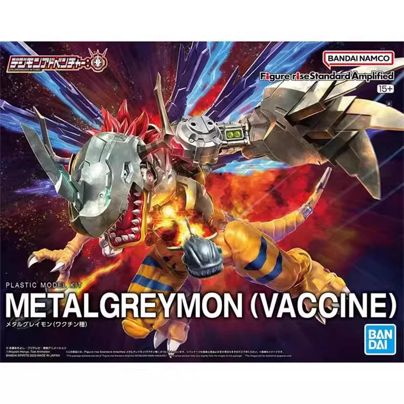 Spot Direct Delivery Bandai Original Digimon Adventure Anime Model FRS METALGREYMON VACCINE Action Figure Toys For Children