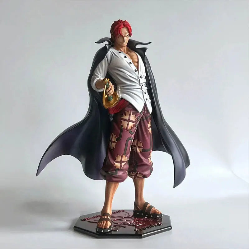 Anime figurine One Piece Action Doll Shanks Four Emperors Anime Standing Statue PVC Model Desktop Ornament Collection Toy Gifts
