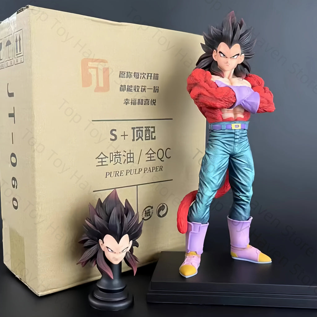 32cm JT Statue Dragon Ball Super Saiyan 4 Vegeta Goku Anime Figure Brother Model Collection Custom Desktop Toy Gift In Stock