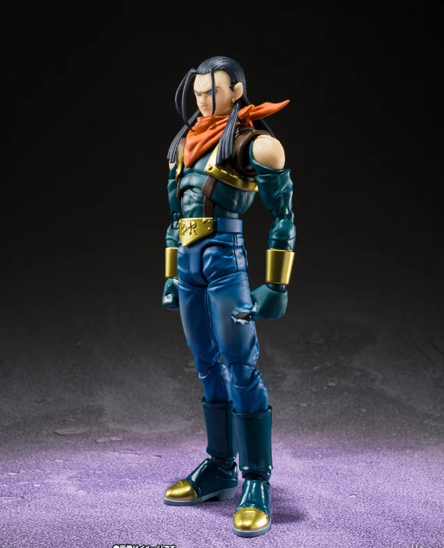 Genuine Bandai S.H.Figuarts Dragon Ball Pvc Gt Super Android 17 Customization Toy Model Collection Anime Action Figure Gift