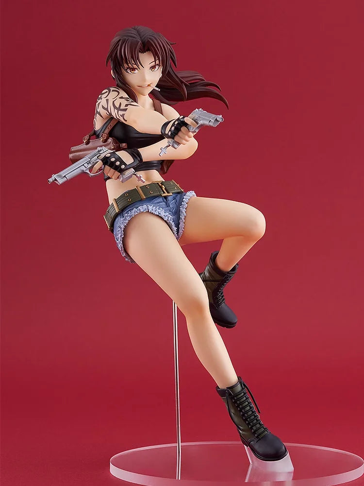 Original Anime Black Lagoon Revy Pop Up Parade L Size Action Figure Toys PVC Model Collection Figurine Doll Gift