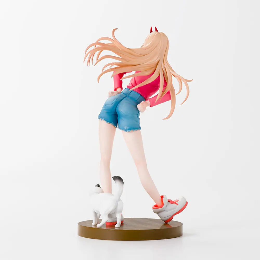 15CM Anime CHAINSAW MAN Figure POWER Sitting Position Anime Model Toys Gifts Collection Decoration Ornaments PVC