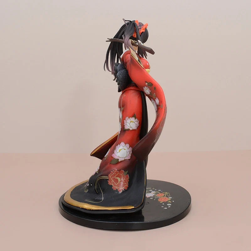 23cm KDcolle Date A Live Anime Girl Figure Kurumi Tokisaki Alluring Kimono Action Figure Kurumi Sexy Girl Figure Adult Model Toy