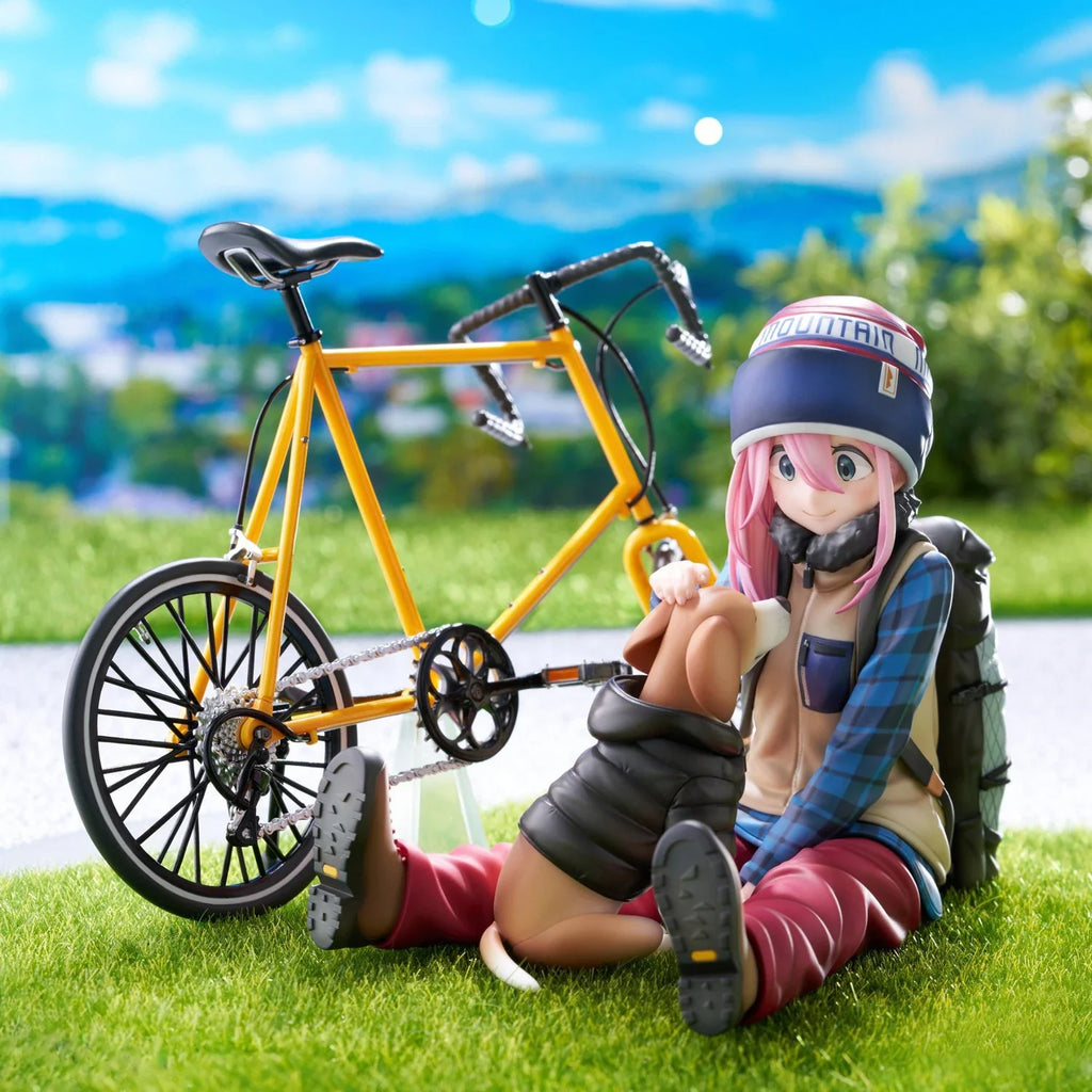 Original FuRyu F:NEX Kakamigahara Nadeshiko Swing Camping PVC Anime Figure Collectible Model Statuette Ornaments Model Gifts Toy