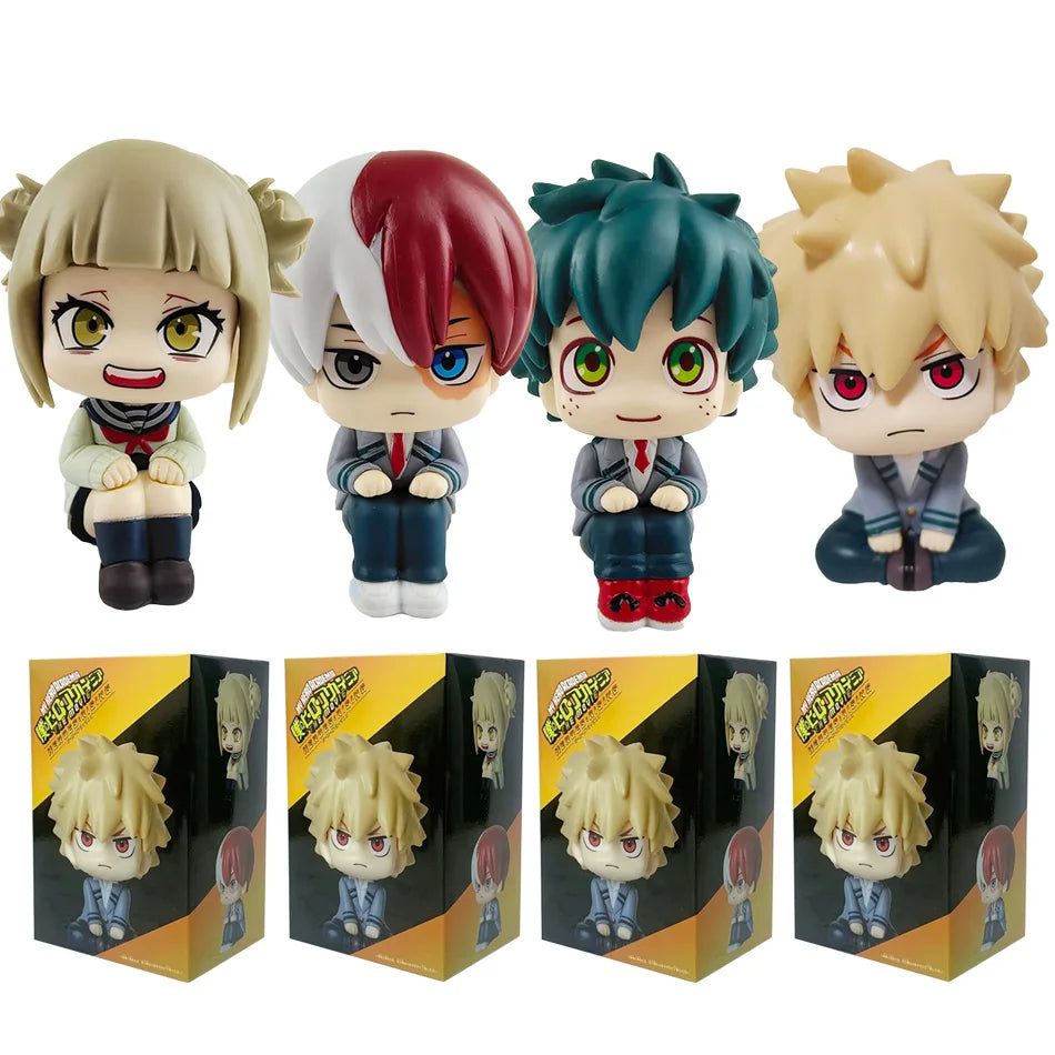 10cm Boku no Hero Academia Anime Figure Midoriya Izuku Action Figure Bakugo Katsuki/Todoroki Shoto Figurine PVC Collection Toys