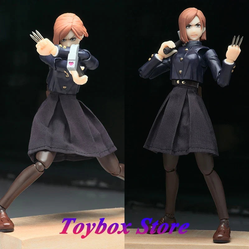 1/12 Kugisaki Nobara Anime Female Soldier Mini Skirt Toys Clothes Accessory For Jujutsu Kaisen 6inches Shf Figure Decoration