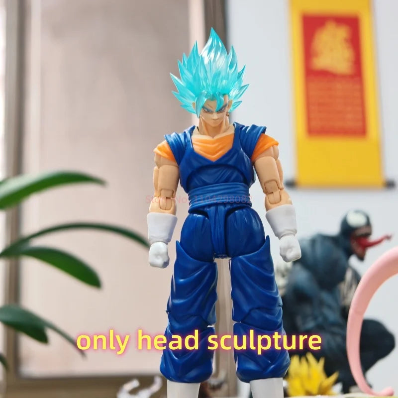 Tk Custom Dragon Ball Z Vegetto Dragon Ball Blue Super Saiyan 07/08/09 SHF Vegito Head Accessories Action Figure Head Sculpt Toy
