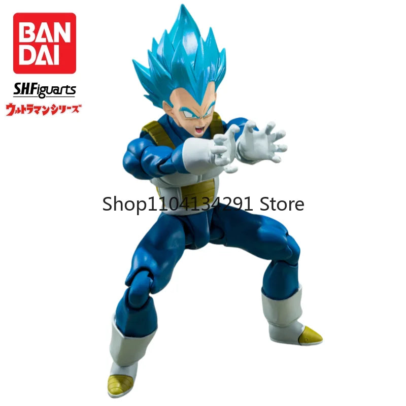 Authentic Original Product in Stock Bandai SHF Blue-Haired Vegeta Super Saiyan God Embodying Saiyan Pride Action Figu