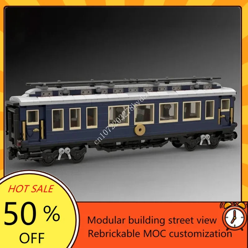 4899PCS MOC Orient Express Train Set Express locomotive Model Custom Puzzle DIY Assembly Technology Education Sets Toys Gifts
