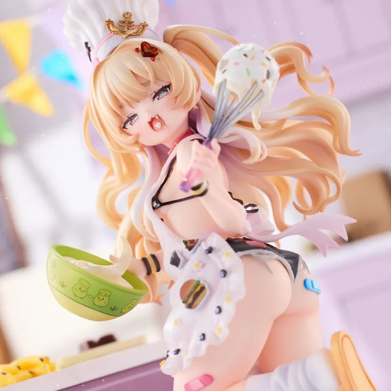 Solarain Azur Lane Bache Konditormeister Jubiläums-Ver. 1/7 Niedliche Action-Anime-Figur Modell Deko Sammlerstück Desktop-Ornament Geschenk