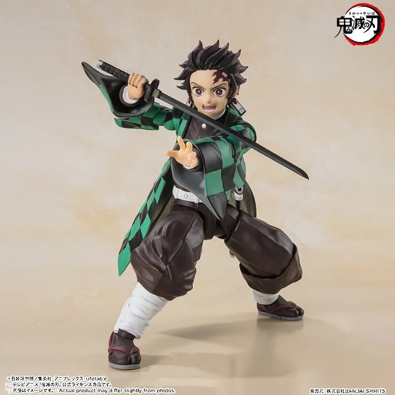 Bandai Original Genuine Figure Demon Slayer Model Kit SHF Kamado Tanjirou Collection Action Figure Model Children's Toys Gifts