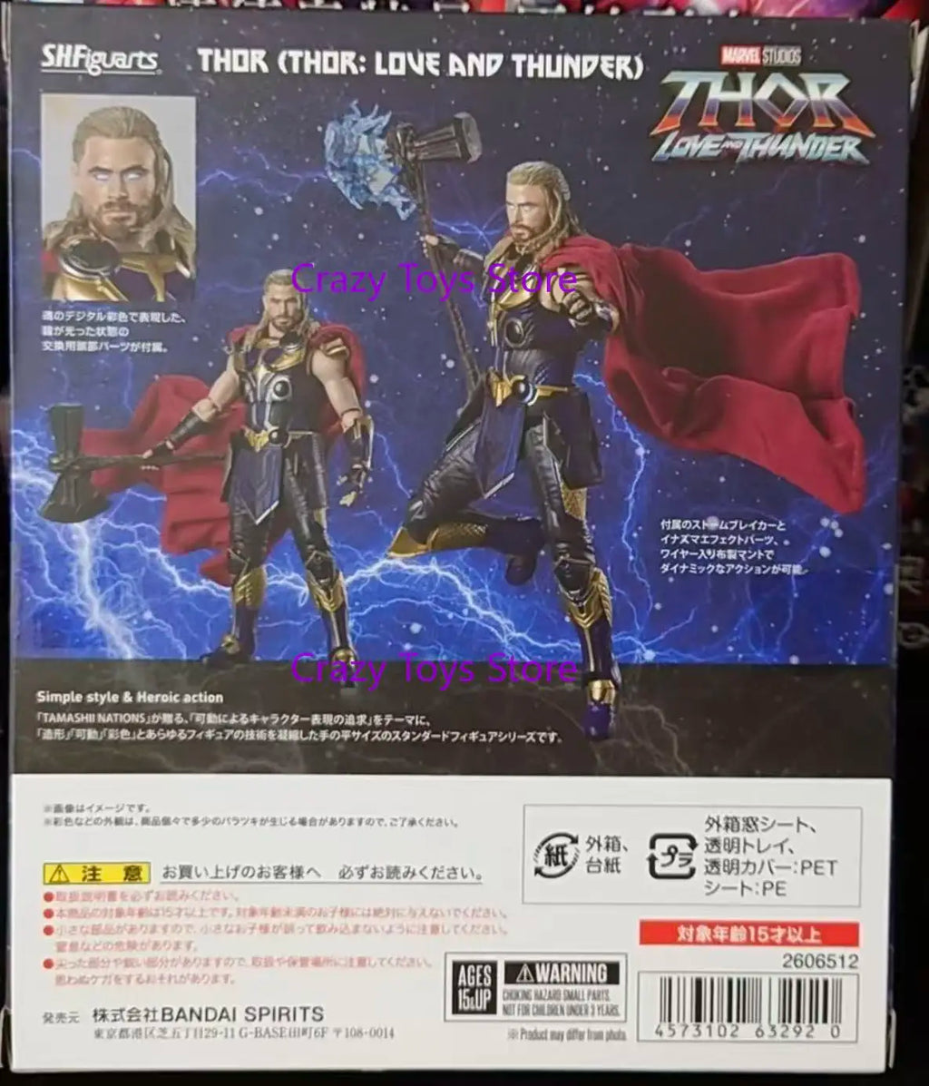 In Stock 100% Original Bandai SHF Avengers Captain America Thor Model Toy Gift Figure Collection