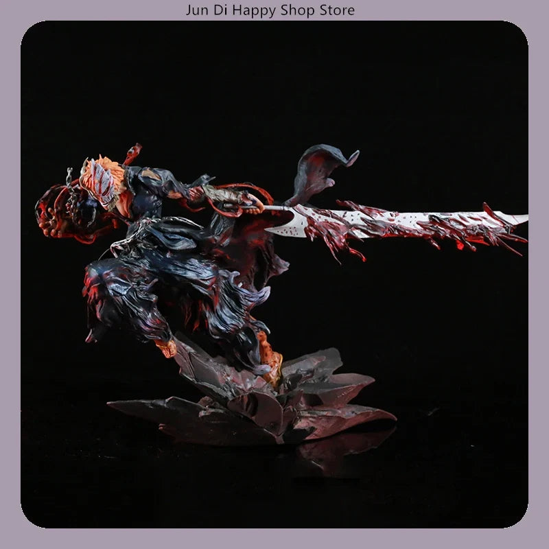 22cm Bleach Ichigo Kurosaki Hollow Mask Attacking Pose Anime Figure Model Statue Desktop Decoration