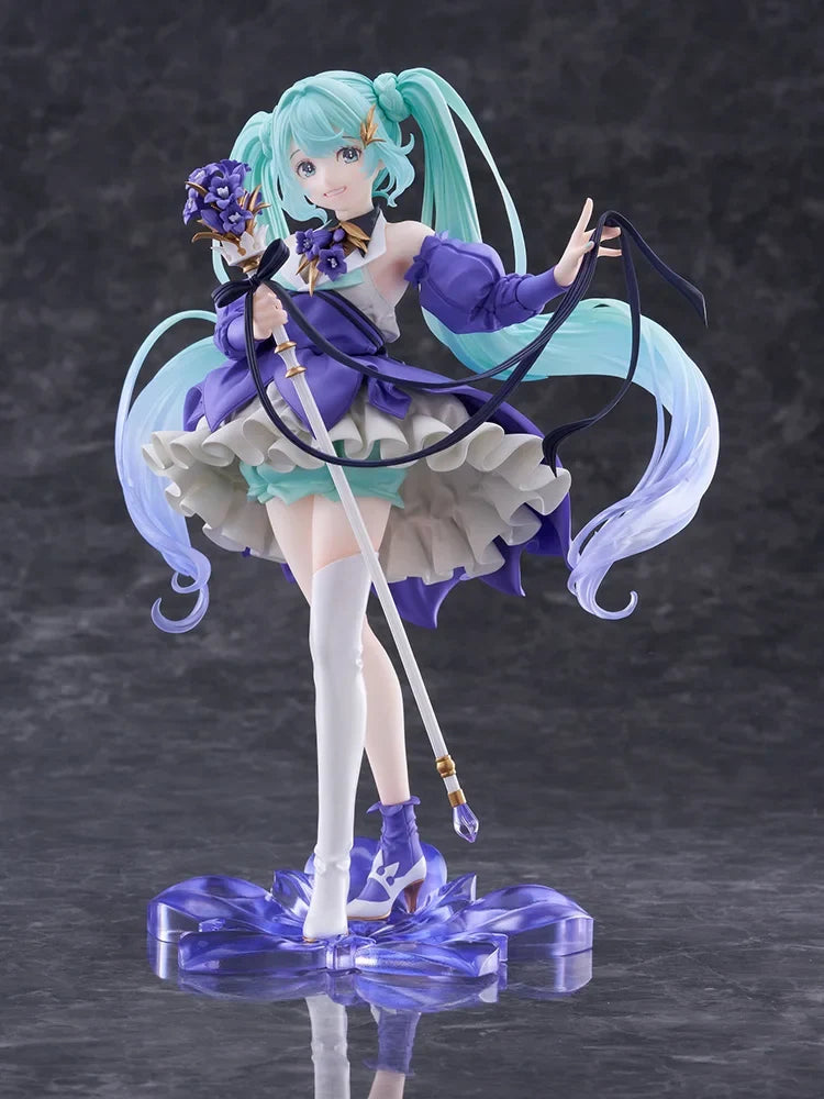 Original Taito Vocaloid Hatsune Miku 2024 Birthday Flower Ver. Figure Amp 21cm Figurine Collectible Anime Model Toy Kid Gifts