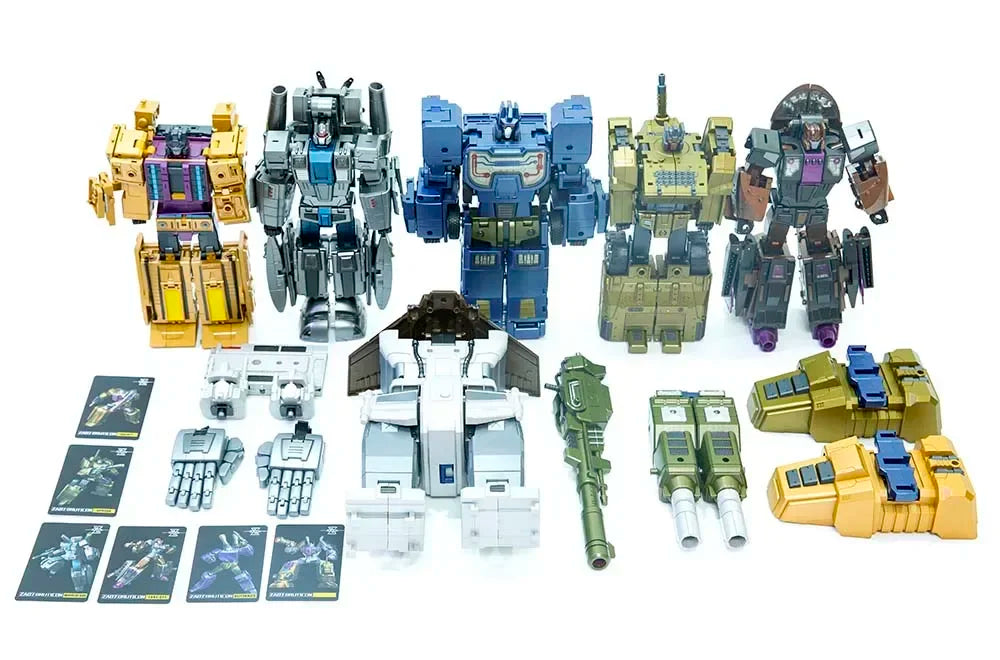 New Transformation Toys Robot Zeta Toys ZA-07 ZA07 Bruticon Bruticus chariot team Metal Chest Version Set of 5  Figure in stock