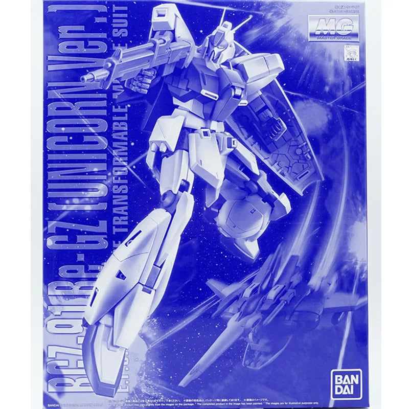 Bandai Original MG Re-GZ RGZ-91 1/100 Anime Action Figure Assembly Model Toys Collectible Model Ornaments Gifts For Children