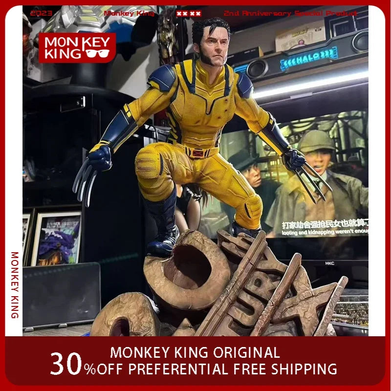 50cm Marvel Comics Figure James Howlett High-end Resin Anime Collection Model Desktop Ornaments Holiday Gifts Children Toys