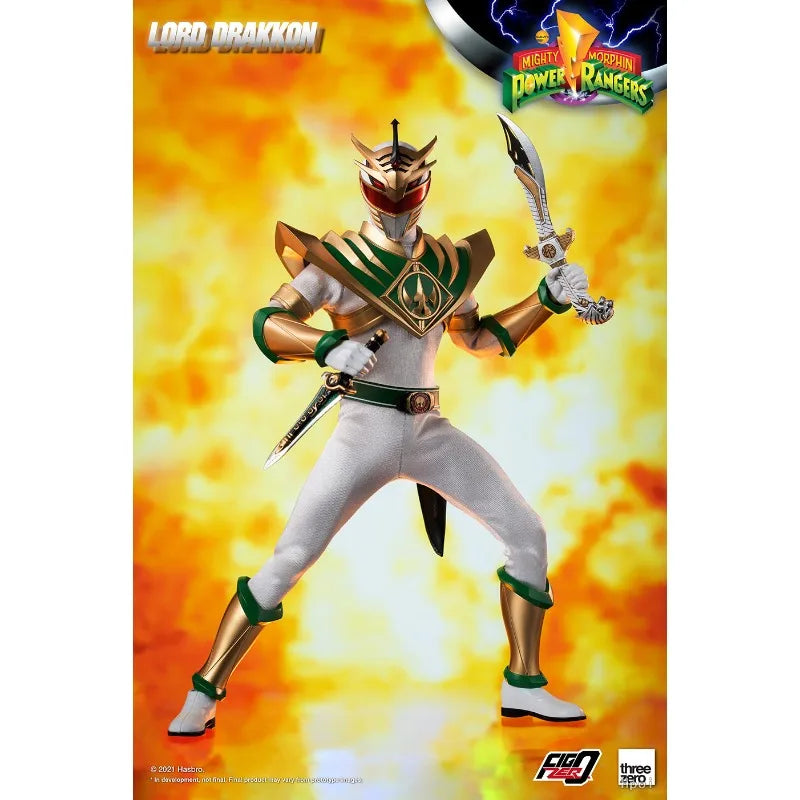 Threezero Genuine FigZero Series FIGZERO MIGHTY MORPHIN POWER RANGERS – LORD DRAKKON Mobile Model Toy 1/6 Model Collectibles
