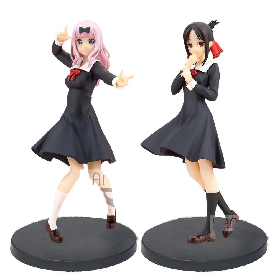 18cm Anime Figure Kaguya-sama: Love Is War‌ Fujiwara Chika Shinomiya Kaguya Kawaii Girl Action Figure Collectible Model Toy Gift