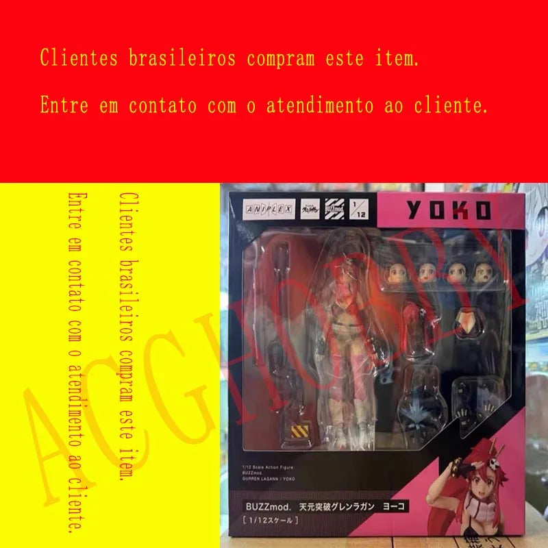 100% Original Aniplex Buzzmod 1/12 Gurren Lagann Yoko Anime Action Collection Figures Model Toys Figura Gifts In Stock