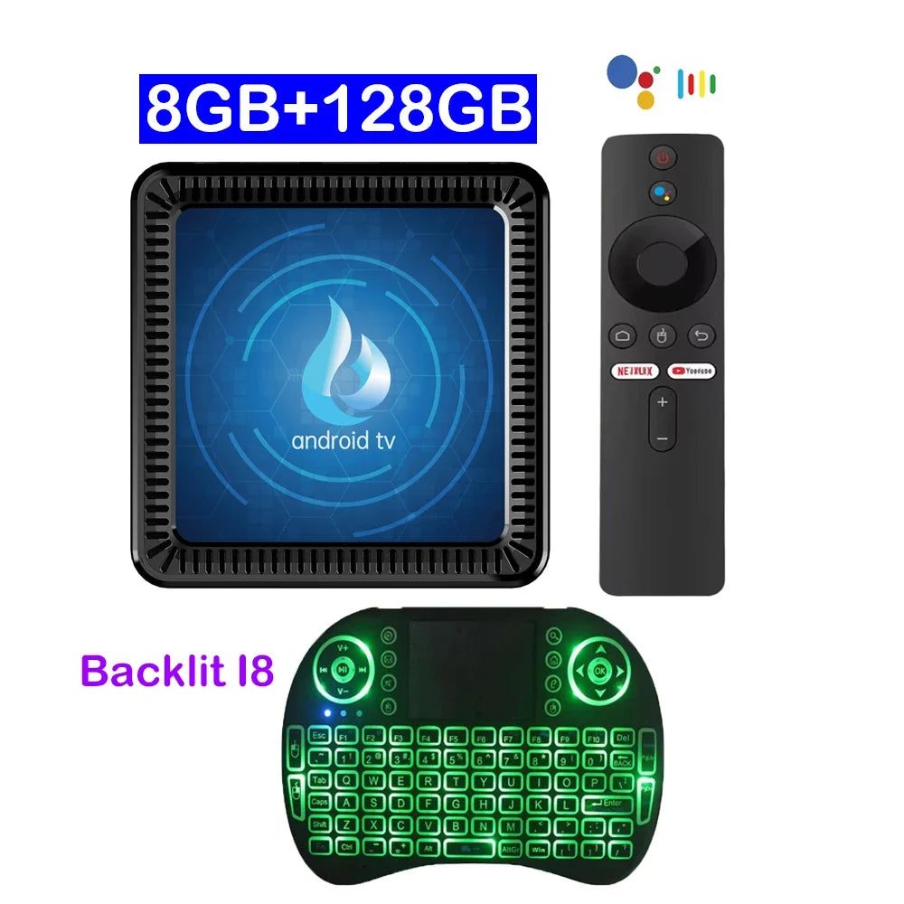 Q17 Smart TV Box 5G Wifi Android 14 TV Box Quad Core Allwinner H313 64GB 128GB Set Top Box Google Assistant Netflix Media Player