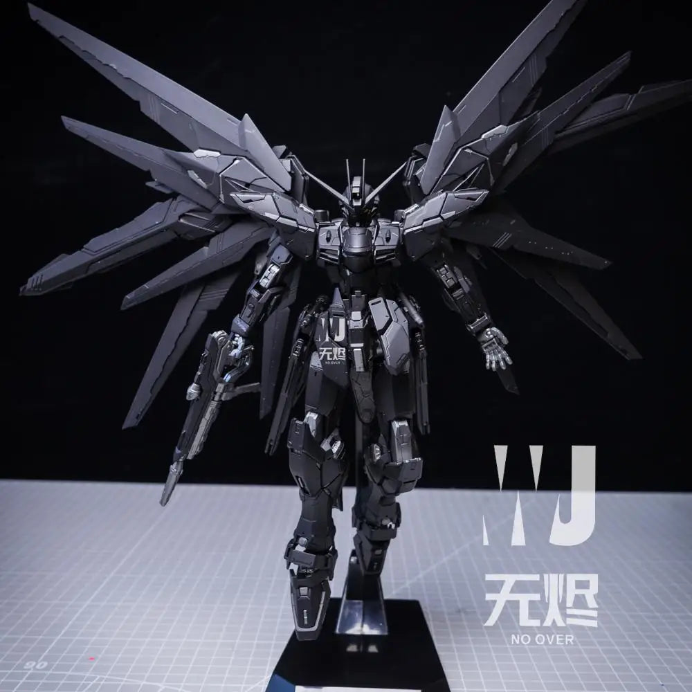 Mgex Seed Destiny Strike Freedom Action Figure Assembly Model Toy Midnight Coating 1/100 Mech Robot Kit Figurine Collect Custom
