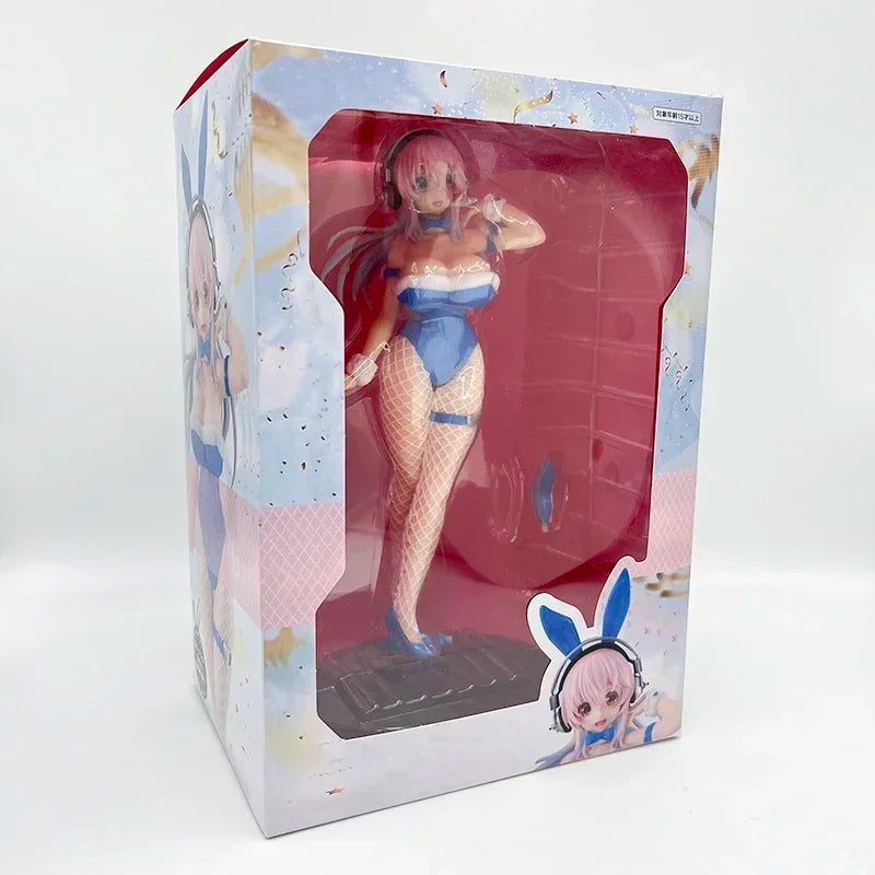 21cm Super Sonico Bikini Sexy Anime Girl Figure FuRyu BiCute Bunnies Super Sonico Action Figure Adult Collectible Model Doll Toy