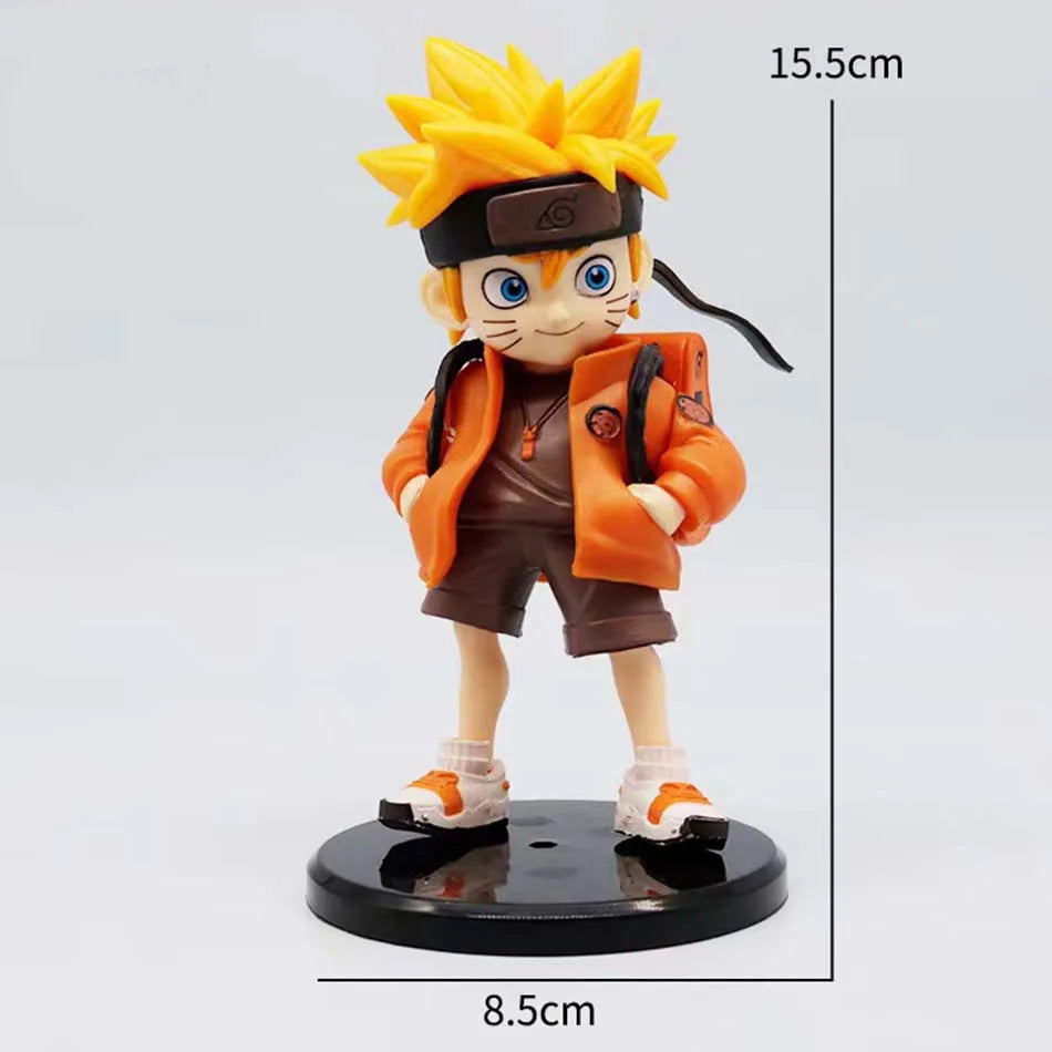2025 Hot sold Kakashi Naruto Uzumaki Q Edition Figure Backpack Model Creative High-value Doll with Base Car Desktop Ornaments