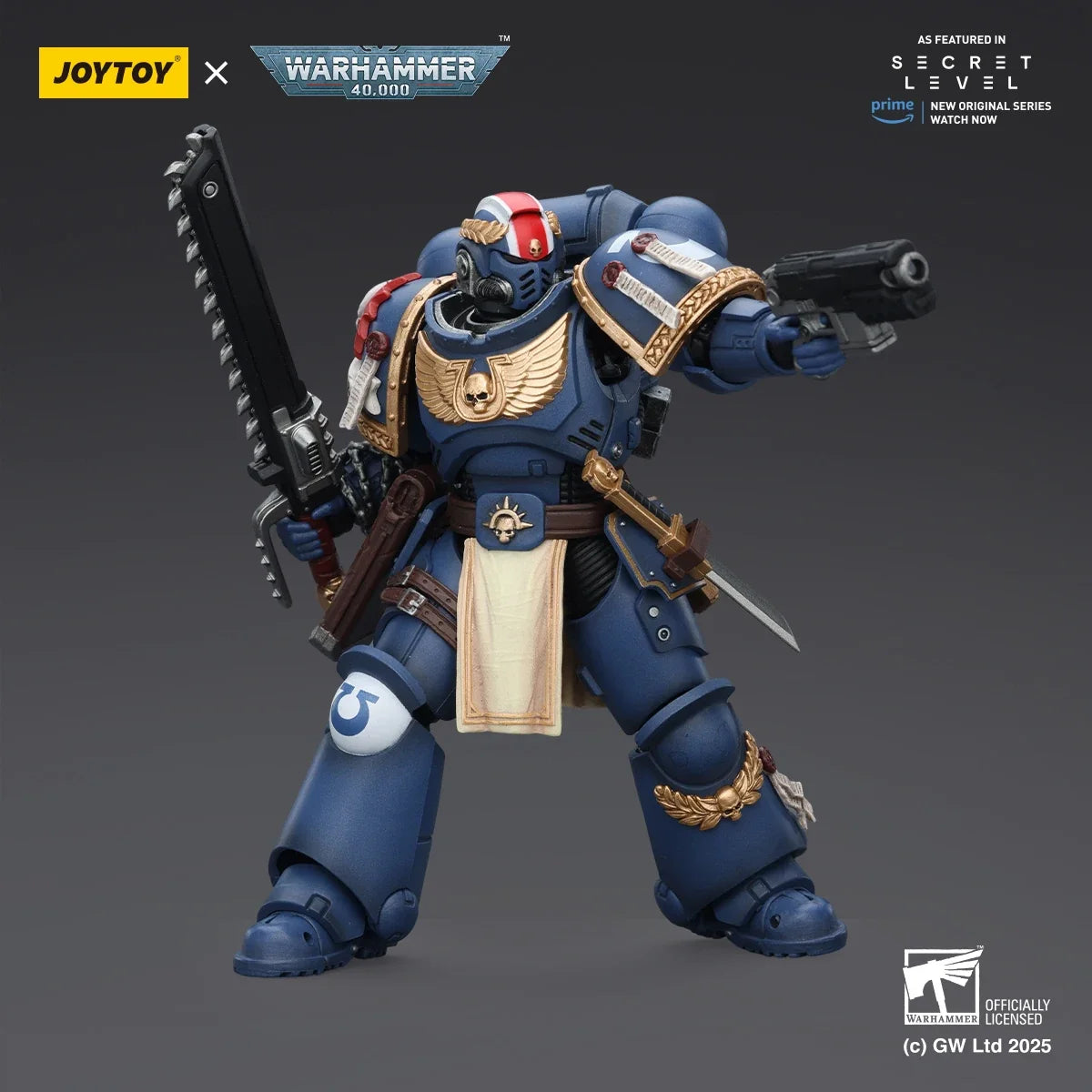 JOYTOY Warhammer 40K 1/18 Scale Ultramarines Titus Metaurus Levantus Torvald Figurine Model Movable Joint Collection Toys