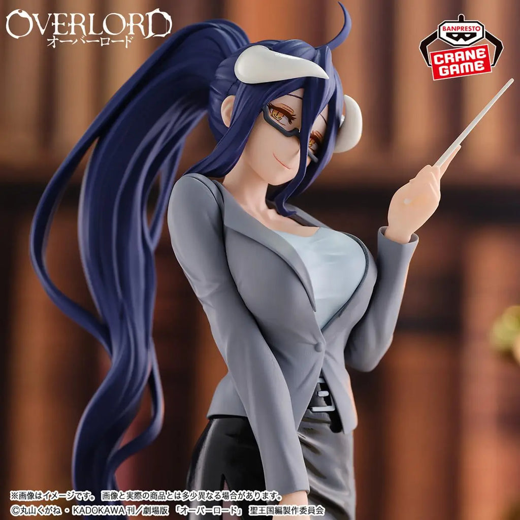 Original BANDAI NAMCO BANPRESTO Albedo Figure Teacher Style Ver. Overlord Anime Action Figures PVC Model Gifts Collectible Toys