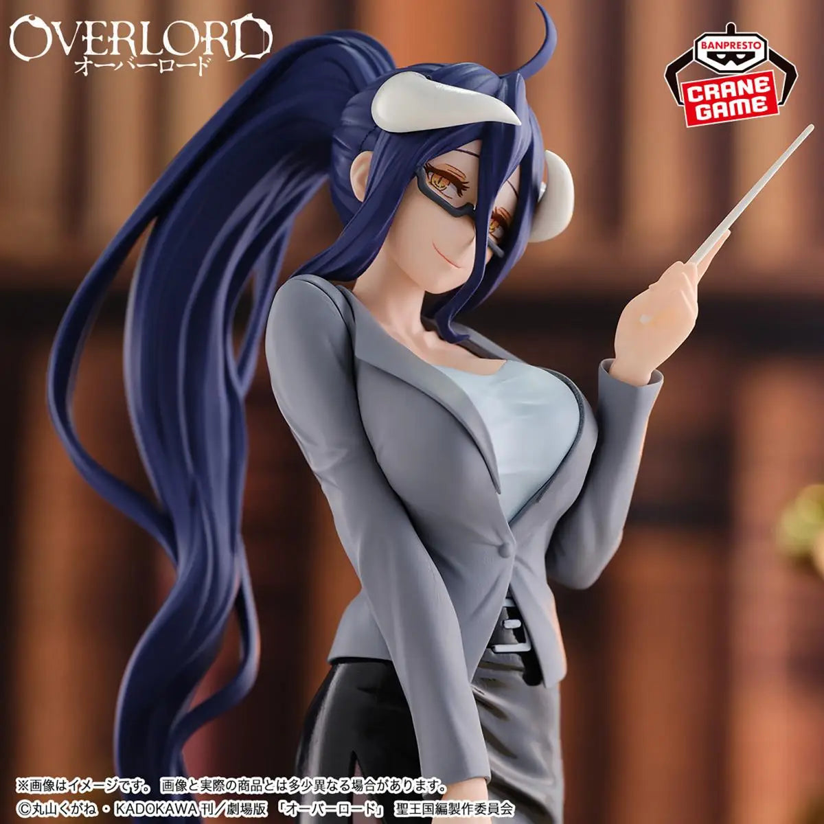Original BANDAI NAMCO BANPRESTO Albedo Figure Teacher Style Ver. Overlord Anime Action Figures PVC Model Gifts Collectible Toys