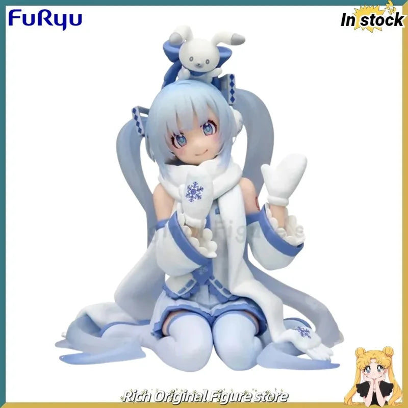 【In Stock】Original FuRyu Noodle Stopper Piapro Hatsune Miku ~ Snow Miku Airport Boutique Exhibition (Sky Town) ~ Anime Figure