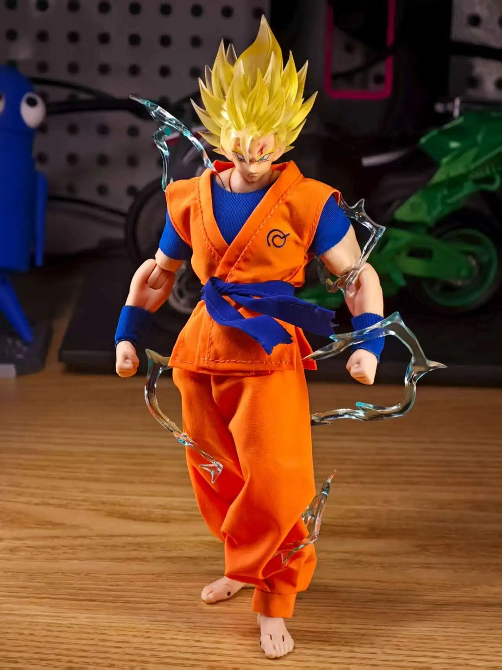 In Stock New Dragon Ball Shf Series Figures Son Goku Daoist Robe Orange Blue Uniforms Training Suit Clothes Accessories Toys