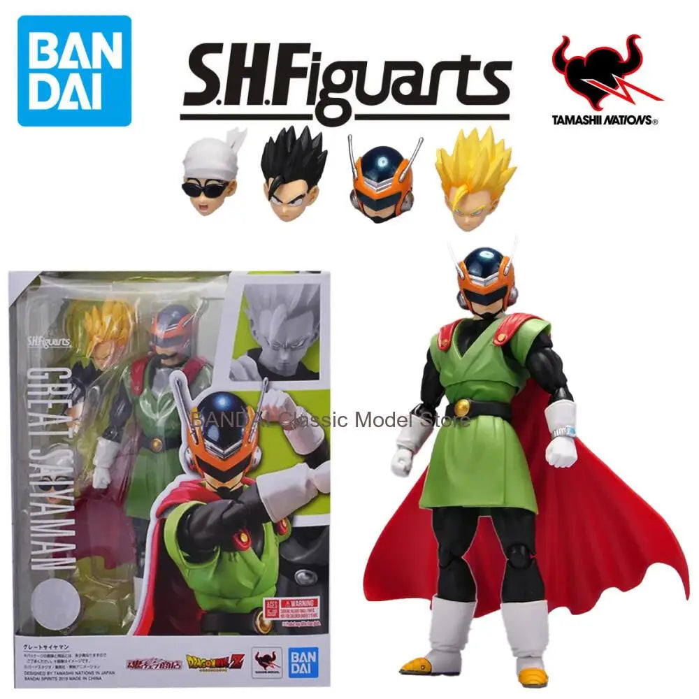 In Stock Bandai S.H.Figuarts SHF Dragon Ball Z GREAT SAIYAMAN Anime Action Fighter Finished Model Toy Gift For Children