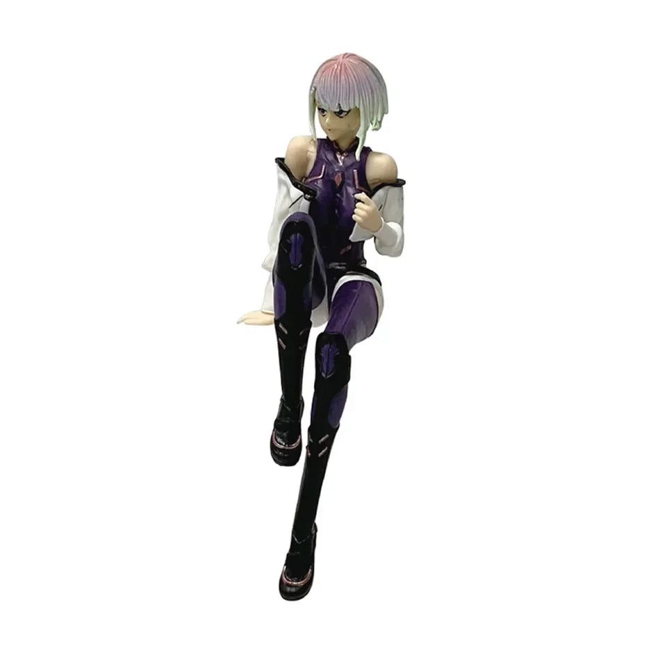 Edgerunners Anime Figurines -Cyberpunk Style  Lucy  Sitting Poses | Street Samurai Desktop Model Toys, Fan Collection
