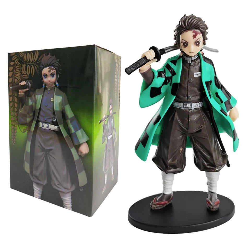 Anime 16CM Demon Slayer Kimetsu no Yaiba figure Kamado Tanjirou Action Figure Agatsuma Zenitsu Nezuko Warrior PVC Model Toys